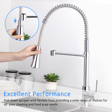 Stainless Steel Pull Down Sprayer Kitchen Sink Faucet