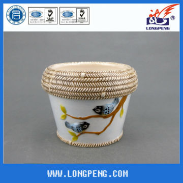 Factory direct pot ceramic white,ceramic flower planter for sale