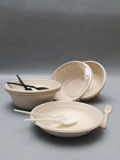 Clear Food Container with Sustainable Bamboo Pulp Design