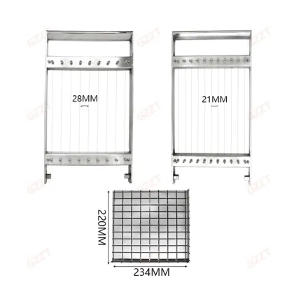Double 2 Frame Chocolate Guitar Cutter - Chocolate Mousse Cake Cube Cutting Blade