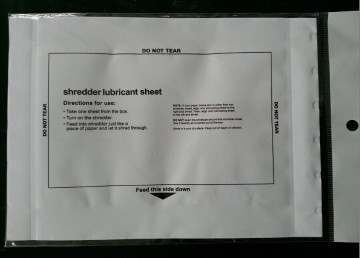 paper shredder oil paper
