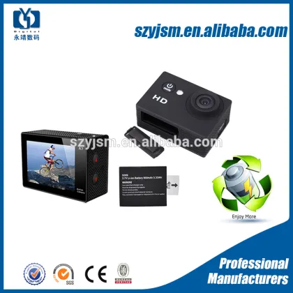 A7 Promotion hottest action camera cam 2 inch LCD action cam waterproof 720p sports camera