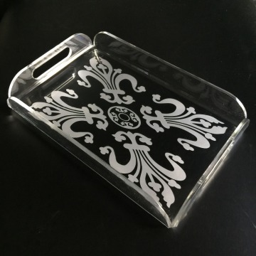 high quality elegant acrylic food serving tray specialized for distinguished guest