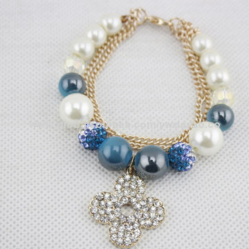 Beaded bracelets-verguld