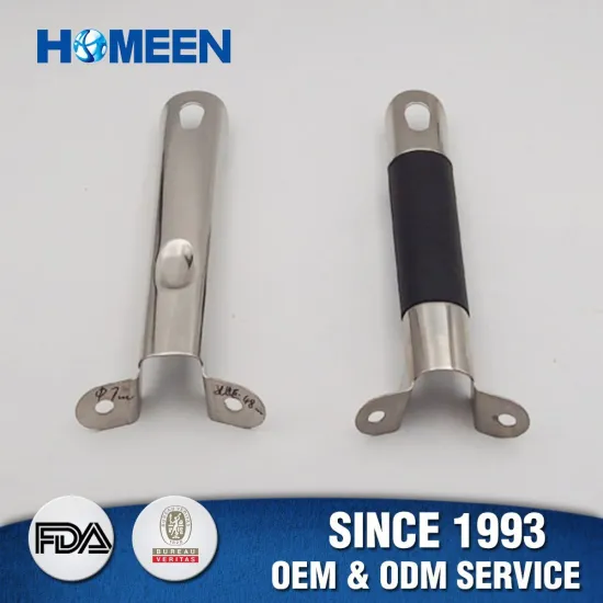 Silicon covered stainless steel cookware set removable handle