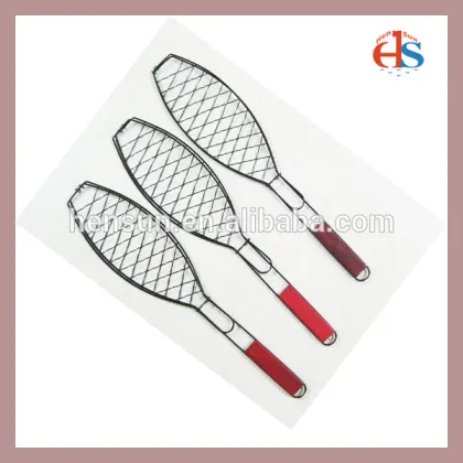 BBQ Grilling Basket Fish Shape Wire Basket Net