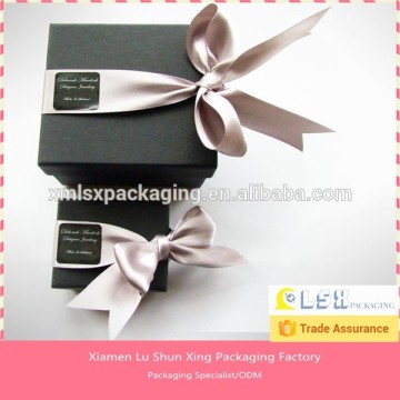 luxury jewelry wedding gifts paepr box with ribbon tie