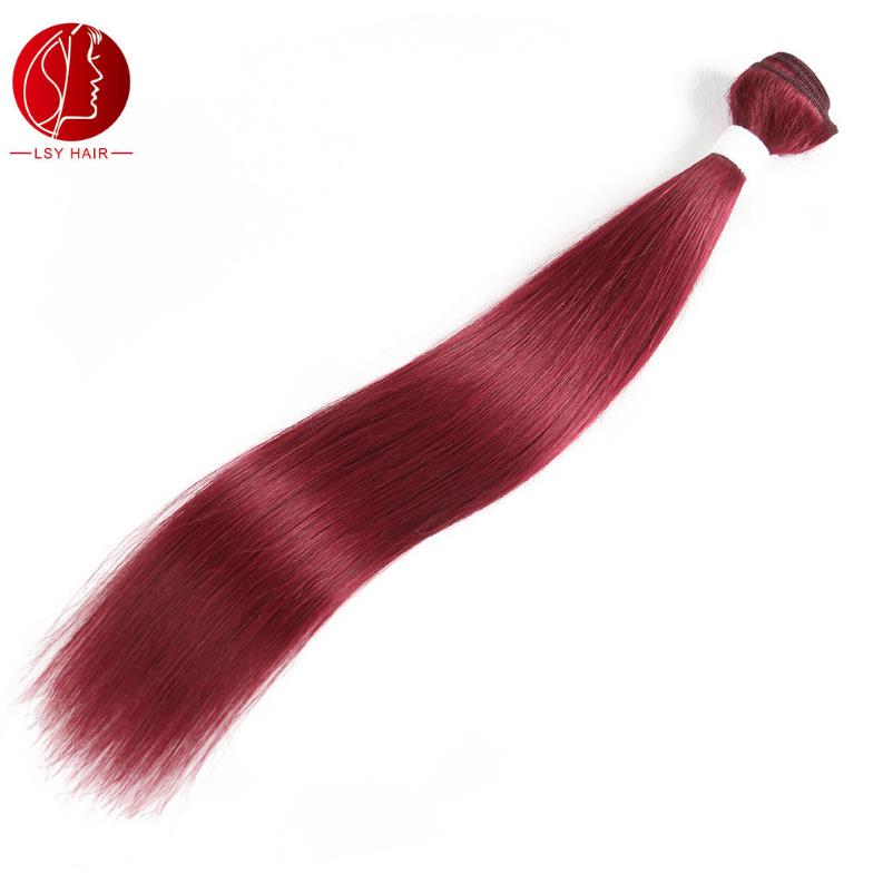 Ali Express Color 99J Brazilian Straight Human Hair Weave Bundle  With Ear to Ear 13*4 Frontal Online Sale Mago Hair Extensions