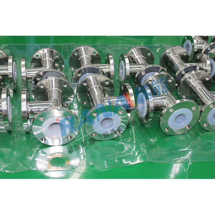 אביזרי צנרת טי מרופד PTFE עבור צינור