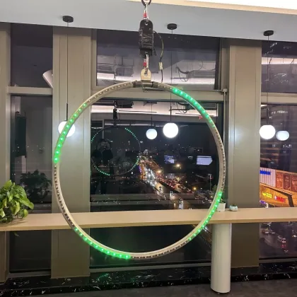 Aerial LED Hoop Stainless Steel for Performance Aerial Lyra Hoop" could be shortened to:

"LED Aerial Lyra Hoop Stainless Steel