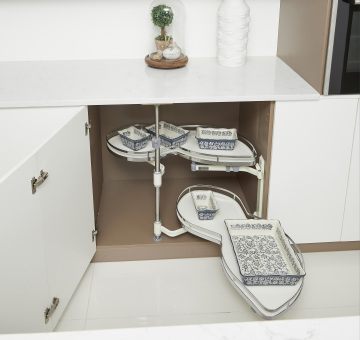 Two-Tier Kitchen Pull-Out Blind Corner Basket Organizer - BFF-9136: Save Space in Your Kitchen