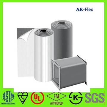 High efficiency thermal insulation system for HVAC duct rubber foam sheet