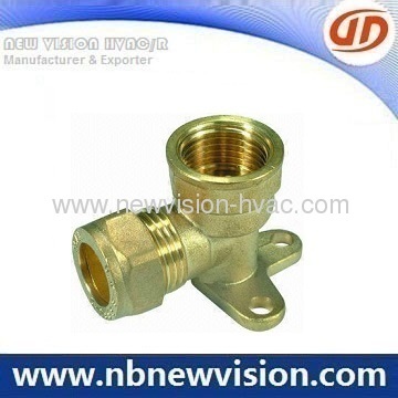 Cnc Forged Brass Fitting With Flange 