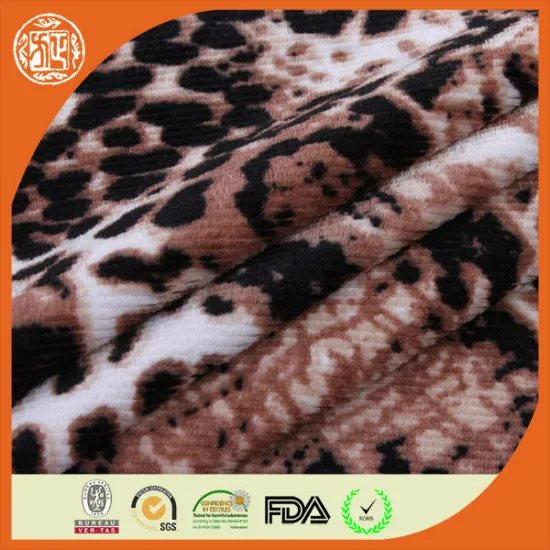 2015 ne w fashion digital printed corduroy fabric