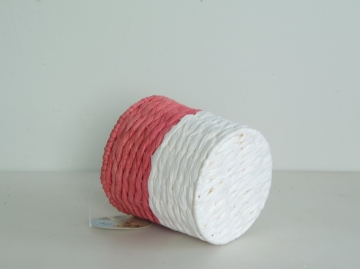 round two tone paper rope decoration basket