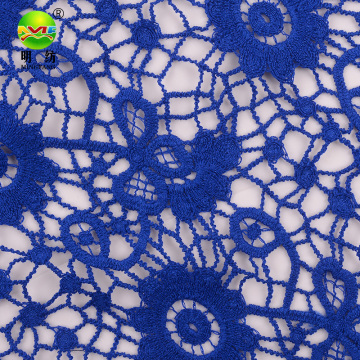 hot sale instock dyed chemical embroidery lace fabric