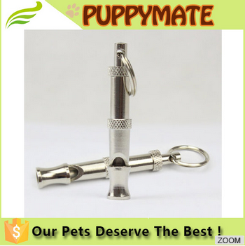 Hot selling high quality silver ultrasonic dog whistle training pet dog toy