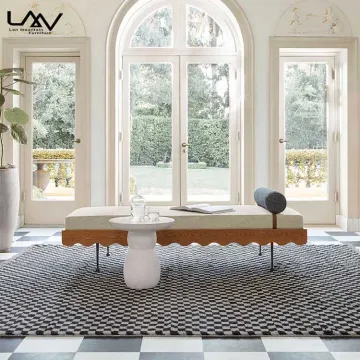 Nordic Designer Wood Frame Bedroom and Living Room Bench Furniture