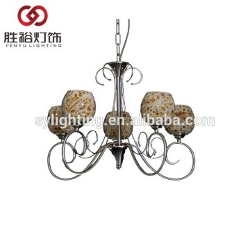 traditional mosaic glass pendant chandelier