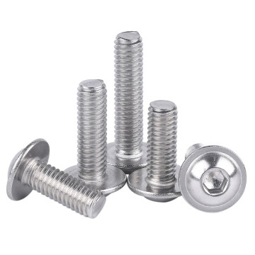 High Quantity M4x10mm Hexagon Socket Button Head Screws with Collar, ISO 7380-2 Standard