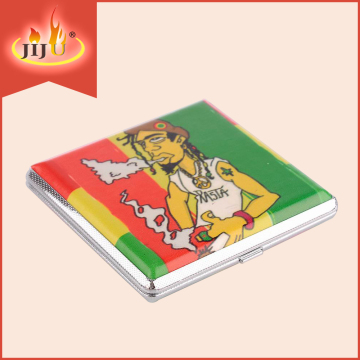 JL-016N Yiwu Jinlin high quality can pack 20pcs cigarette portable leather cigarette case wholesaler