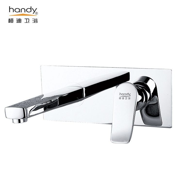 Single-Handle Brass Chrome Concealed Wall Mounted Basin Taps