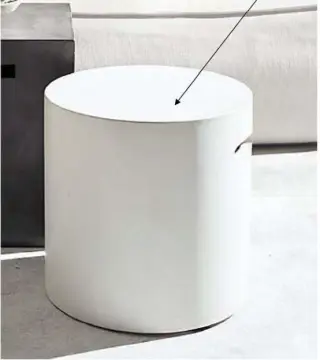 Modern White Concrete Side Table Coffee Table