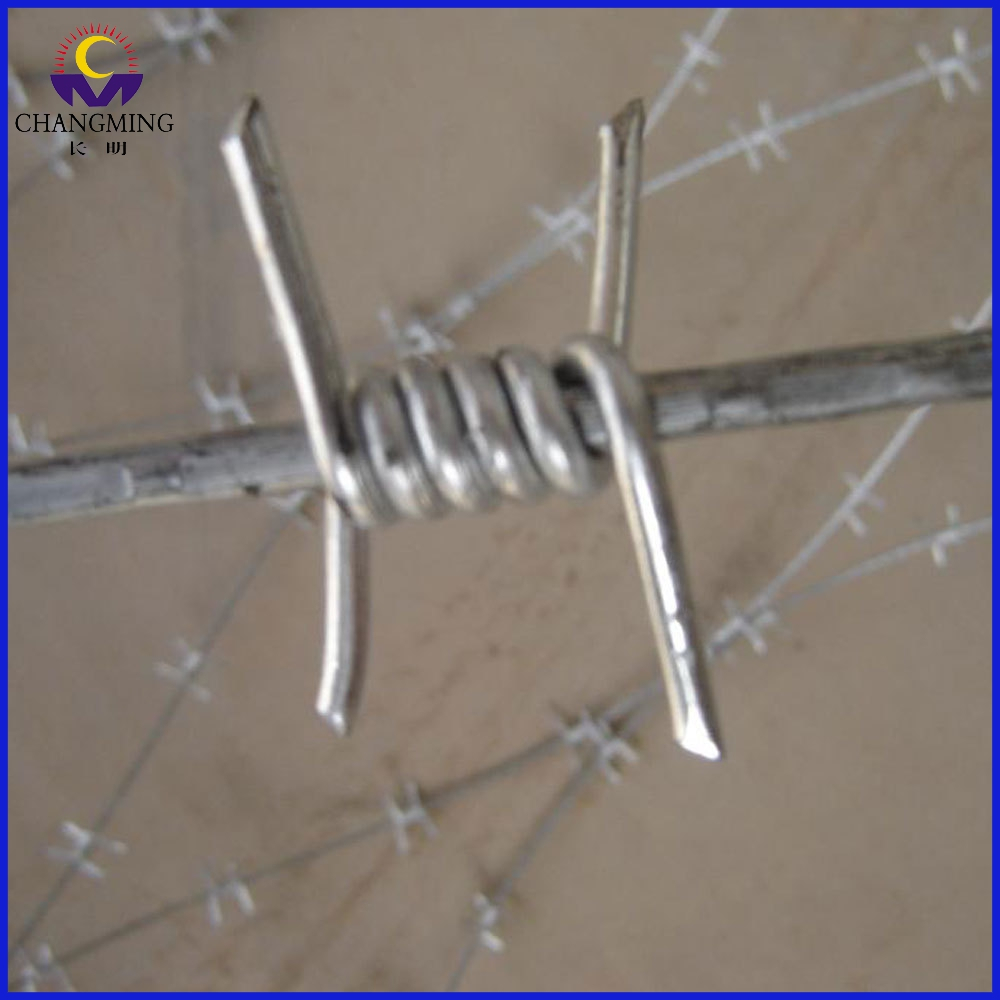 Galvanized 2mm double twist barbed wire roll for sale