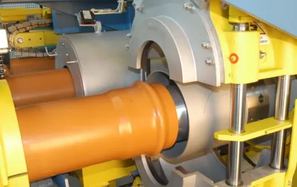 PVC PIPE EXTRUSION MACHINE WITH BELLING MACHINE