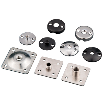 Round Nut Lamp Base with Screw Mouth and Iron Plate Support