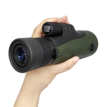 10-25x Zoom Monocular Telescope for Birdwatching with BAK4 Prism Lens and Smartphone Compatibility