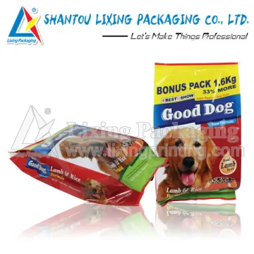 Dog food side gusset bag