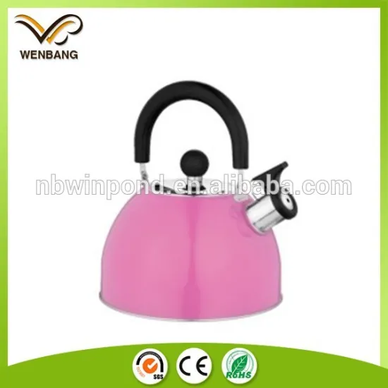 fashionable design environmental high quality big capacity whistling stainless steel kettle