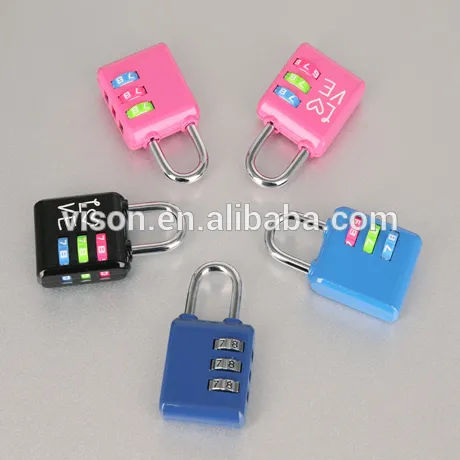 Colorful cute travel luggage lock security lock combination lock