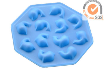 Colorful Silicone Ice Cube Tray Dolphin Style Prompt In Hot Summer 