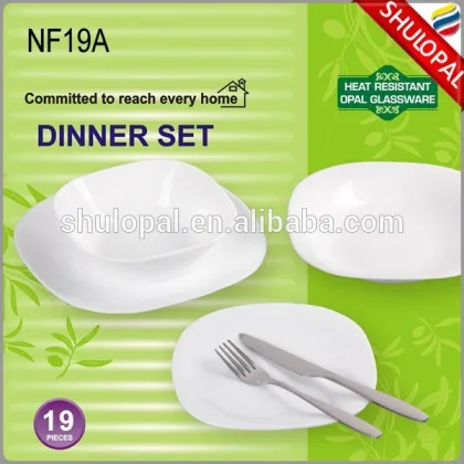 19pcs dinner set Opal glass dinner set Arcopal dinnerware