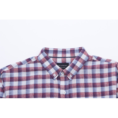 Men's Linen Yarn Dyed Long Sleeve Shirt