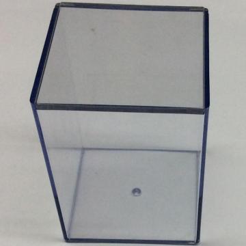 Boîte de rangement transparente carrée en plastique simple