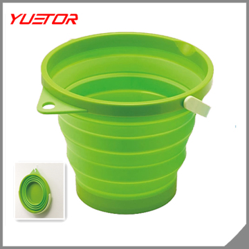 Portable Space Saver Outdoor New Collapsible silicon Round Water Bucket Container