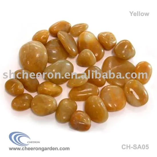 Yellow Pebble Yellow Polished Pebble Polished Stone