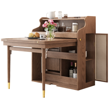 Nordic Multifunctional storage Folding wooden Dining Table