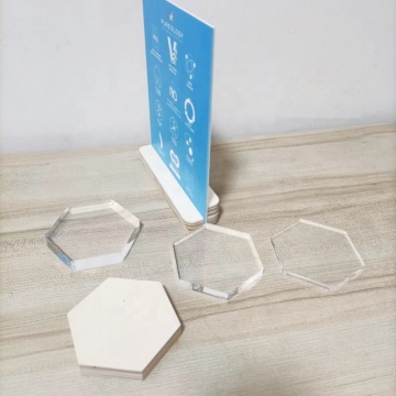 Custom Laser-Cut Acrylic Hexagon Blocks with Printing