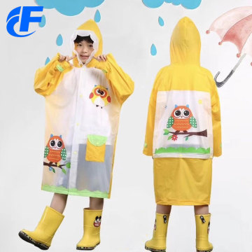 PVC Long Waterproof Yellow Raincoat