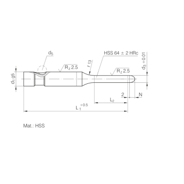 Leichter Ball-Lock-Pilotenpunsch mit parabolischer Spitze