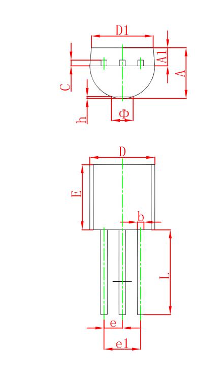 YZPST-BC557 Outline Dimensions