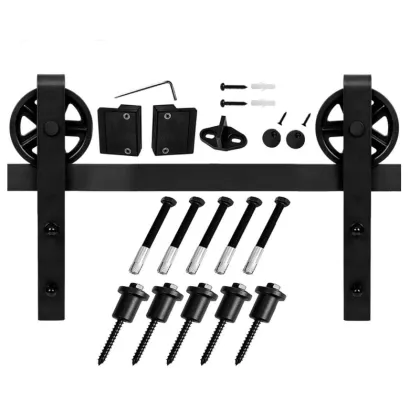 6.6 Feet Barn Door Sliding Door Hardware Rails With Barn Door Hardware Kits