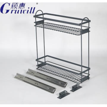 Kitchen counter 2-tier storage metal rack