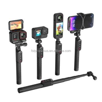 BT5.1 Remote Control Selfie Stick voor actiecamera's en telefoons