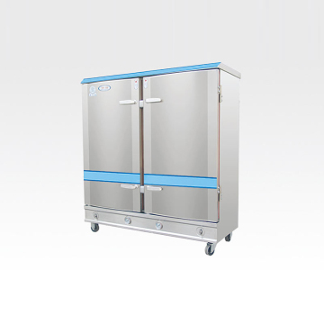 Circular arc double door rice steaming cabinet