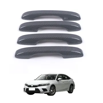Chrome Door Handle Covers - ABS Carbon Fiber Exterior Styling for Honda 2022 Civic
